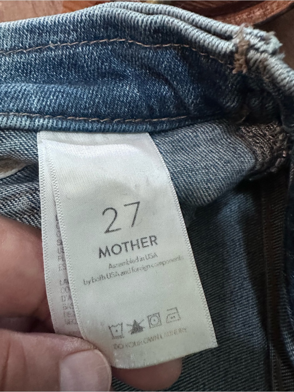 MOTHER High Rise Paperbag Waist Wide Leg Jeans Size 27 - Picture 5 of 10
